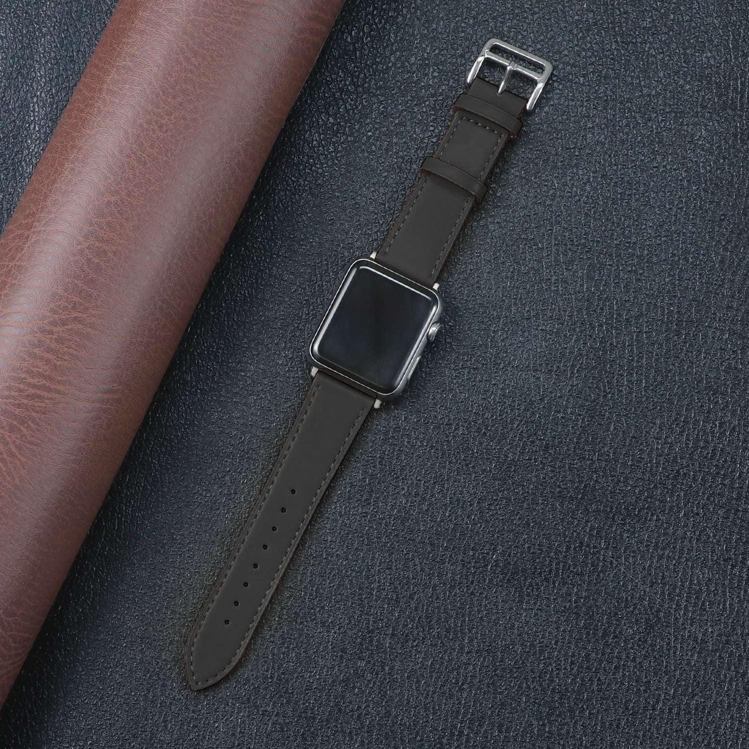 ELEGANCE - Topstitched Leather Apple Watch Band